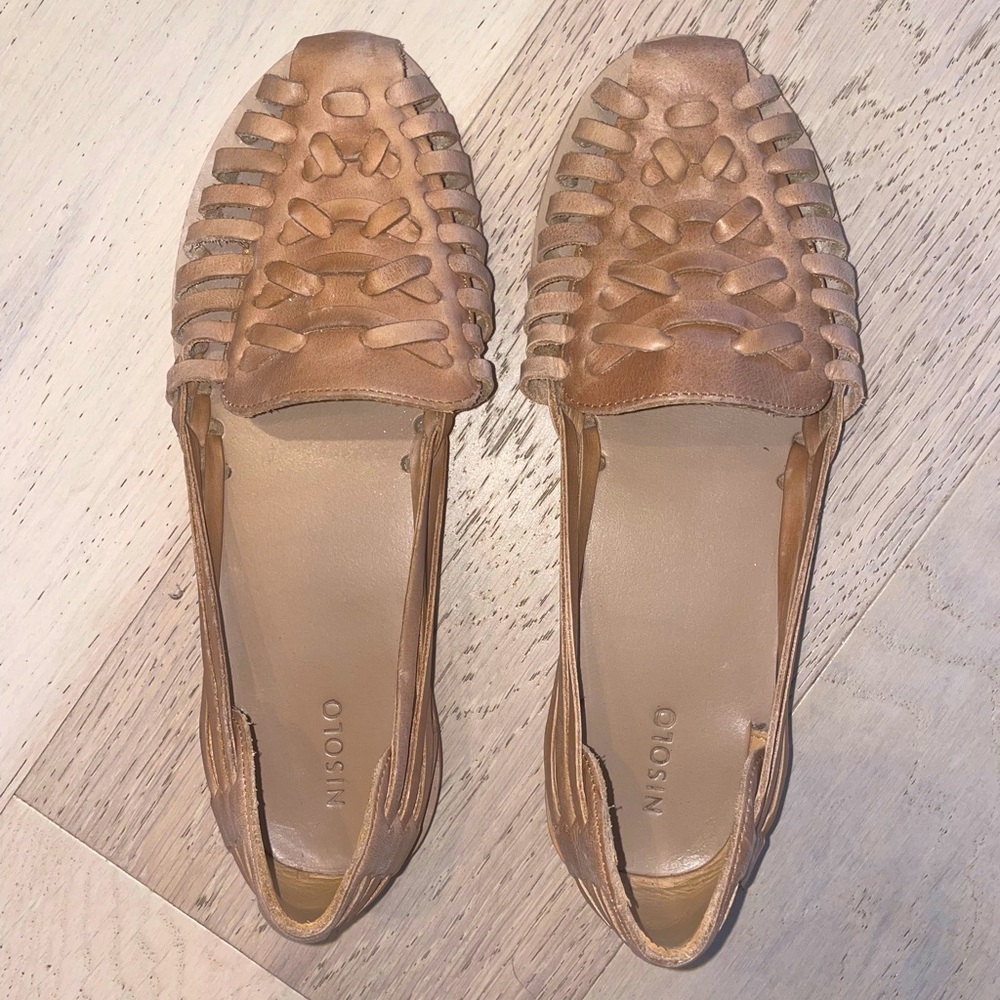 Nisolo Huarache Sandal, Almond, Size 8